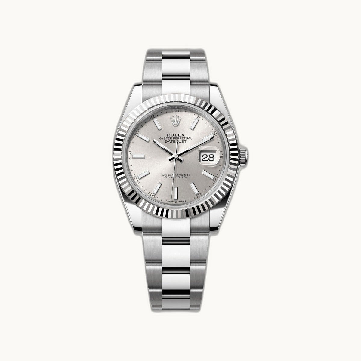 Rolex Datejust 41 126334 Palm Motif Silver Oyster - Authenticated by Open Wrist