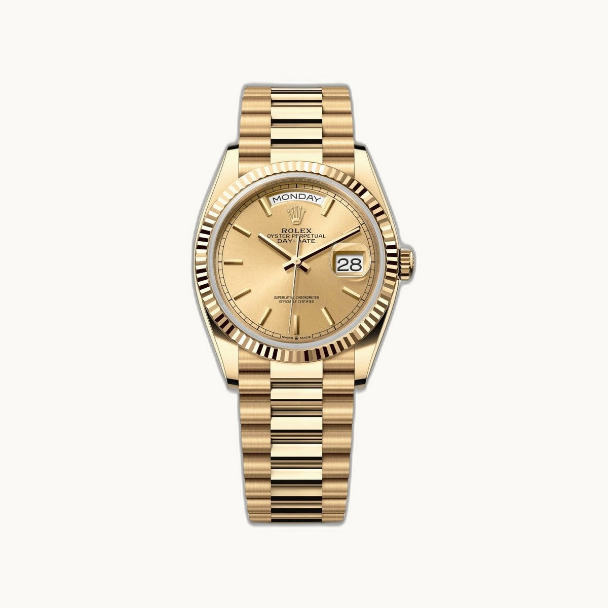 Rolex Day-Date 36 128238 Silver - Authenticated by Open Wrist