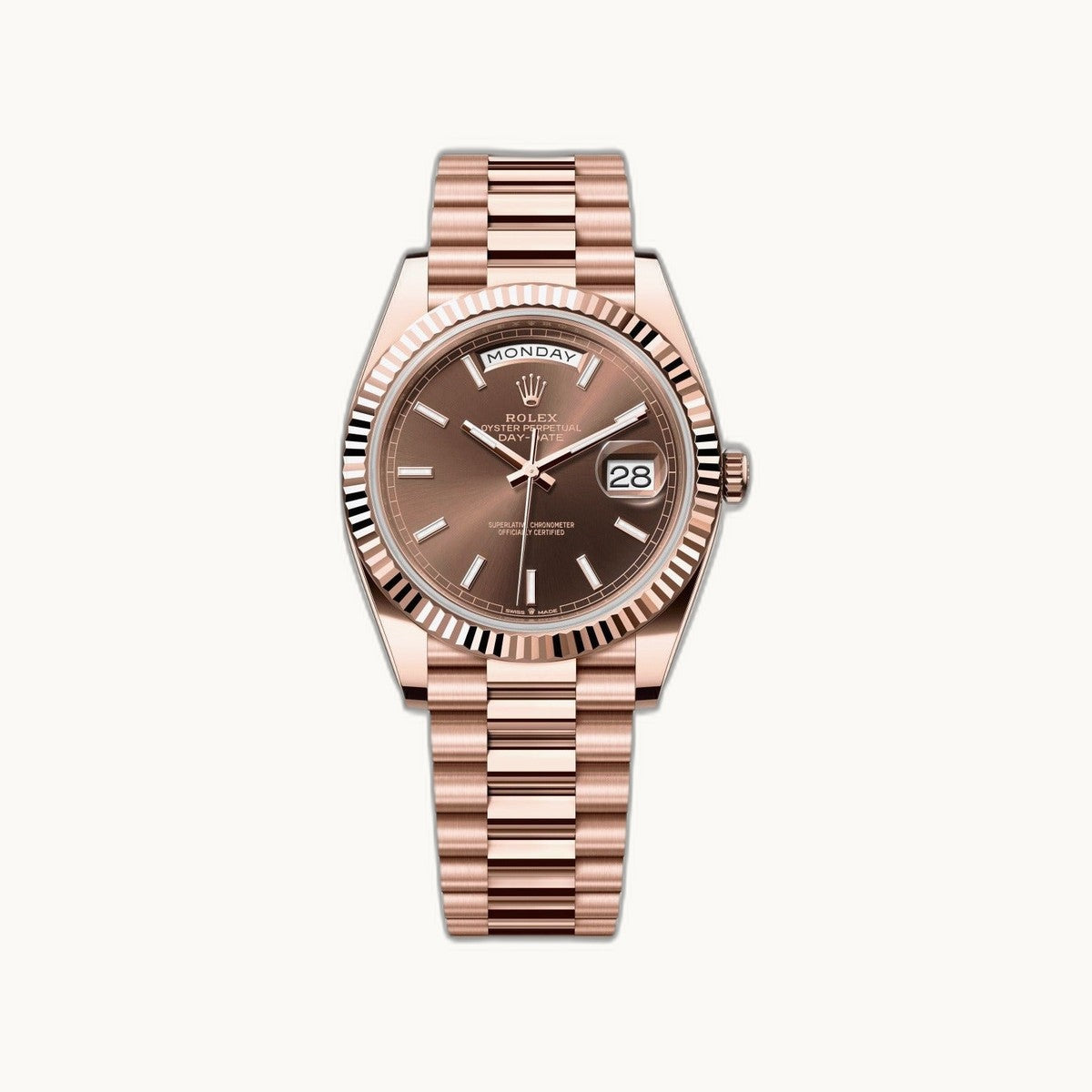 Rolex Day-Date 40 228235 Everose Chocolate - Authenticated by Open Wrist