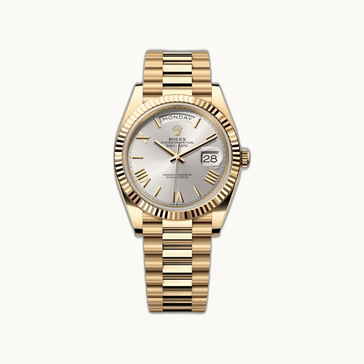 Rolex Day-Date 40 228238 Silver - Authenticated by Open Wrist