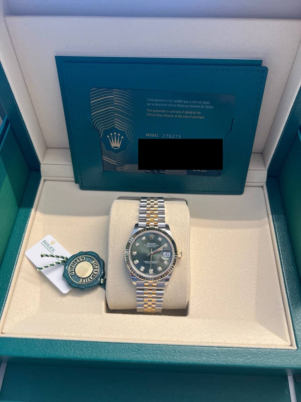 Rolex 278273 Jubilee Green Diamond